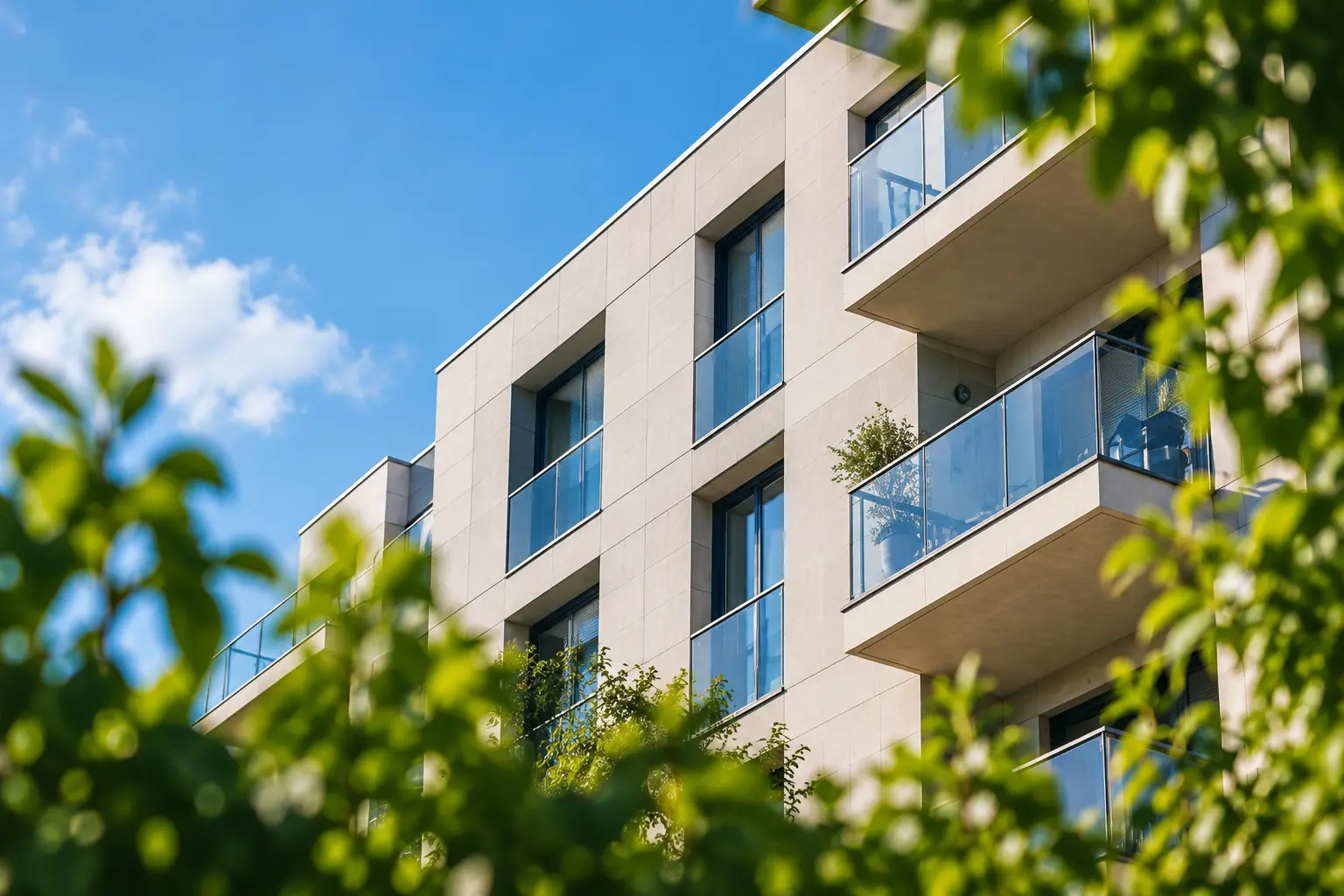 Fachada de un edificio residencial con balcones, representativo de las comunidades a las que da servicio ARCOSUR